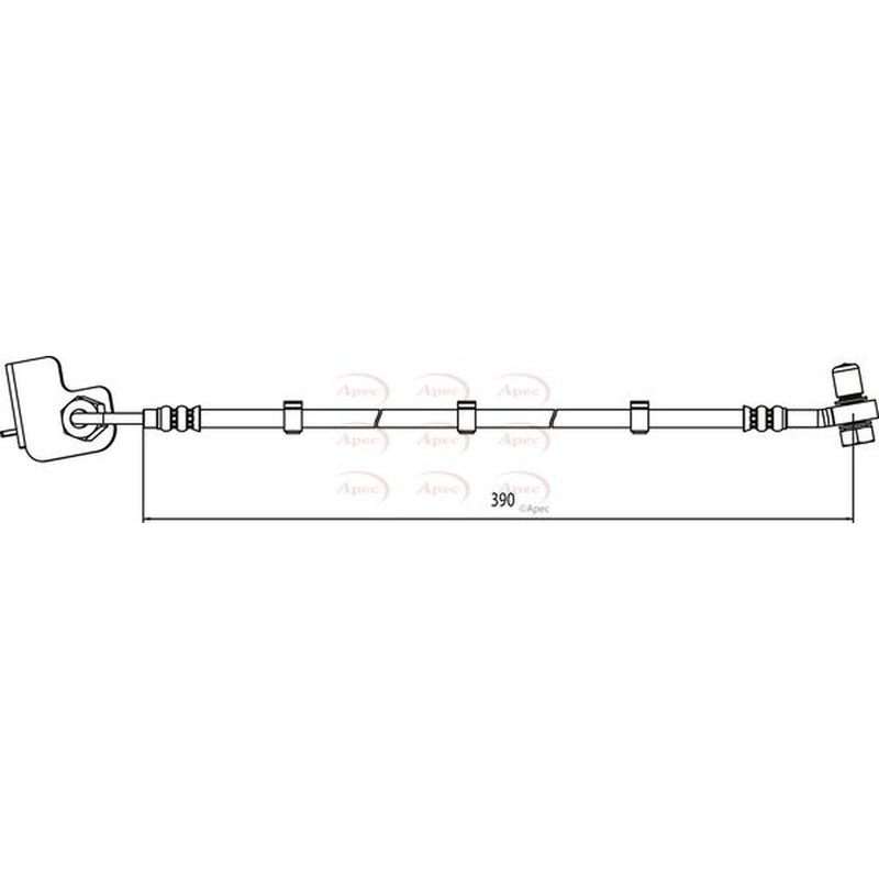 Apec Brake Hydraulic Hose Line Front Left HOS4009