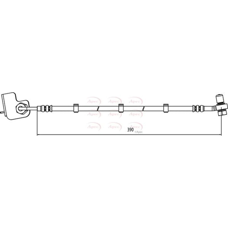 Apec Brake Hydraulic Hose Line Front Left HOS4009
