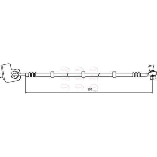 Apec Brake Hydraulic Hose Line Front Left HOS4009
