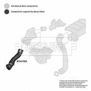 Borg & Beck Intercooler Turbo Charge Air Hose BTH1705