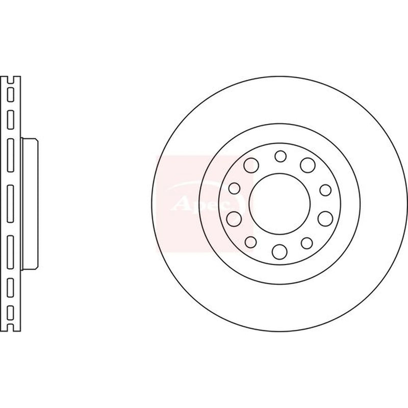 Apec 2 x Vented Rear Brake Discs DSK2431