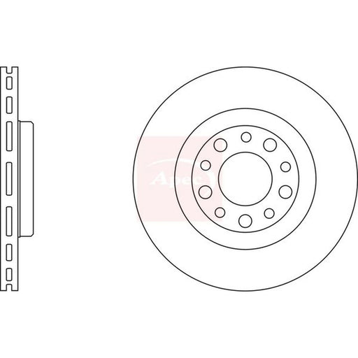 Apec 2 x Vented Rear Brake Discs DSK2431
