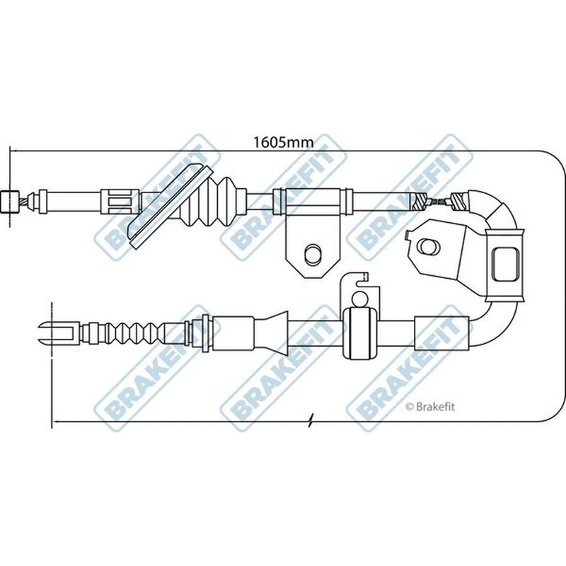 Apec Handbrake Cable Left Rear BBC3430