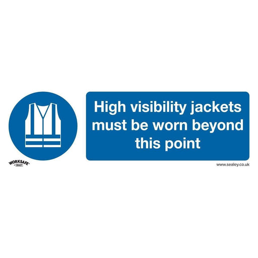 Sealey Mandatory Safety Sign High Visibility Jackets Must Be Worn Beyond This Po Sealey  - Town Parts