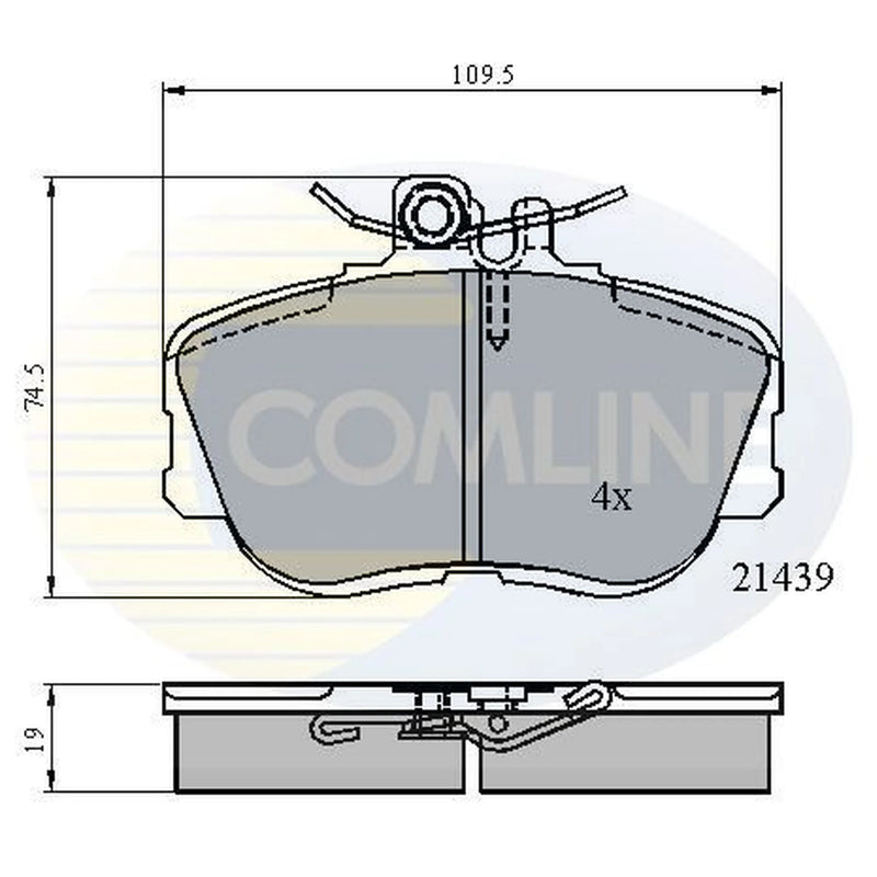 Comline 4 x Front Brake Pad Set CBP0503