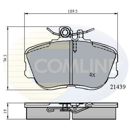 Comline 4 x Front Brake Pad Set CBP0503