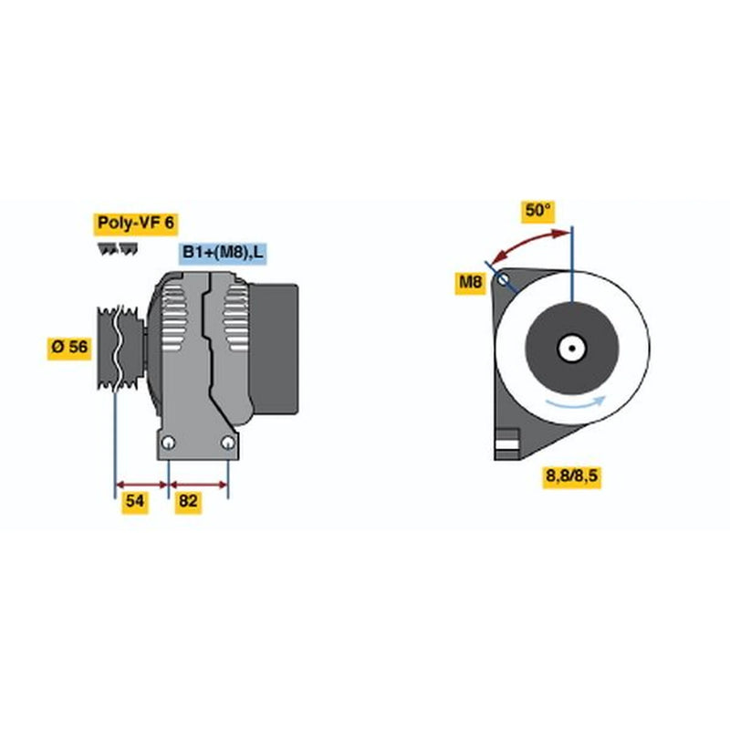 Bosch Car Alternator 12V 0 986 047 470