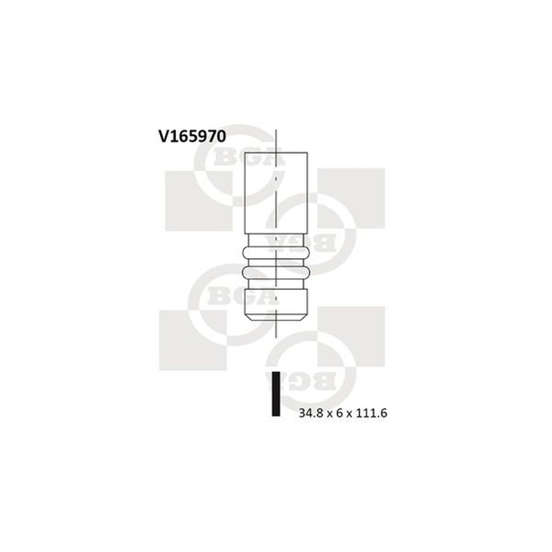 BGA Engine Intake Valve 34mm Head V165970