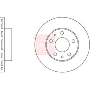 Apec 2 x Vented Front Brake Discs DSK925