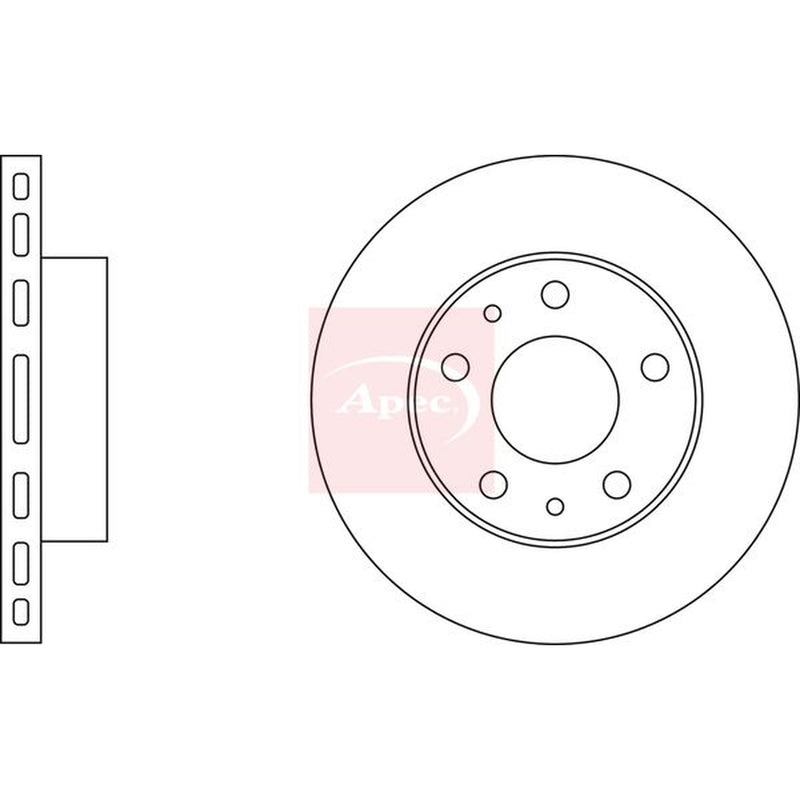 Apec 2 x Vented Front Brake Discs DSK925