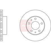Apec 2 x Vented Front Brake Discs DSK925