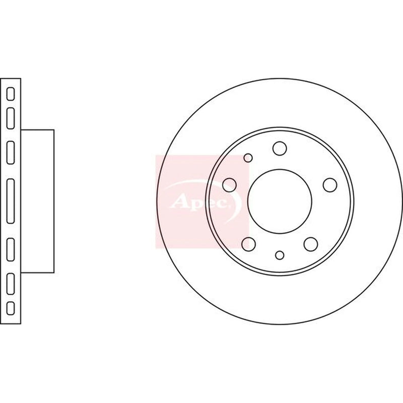 Apec 2 x Vented Front Brake Discs DSK925