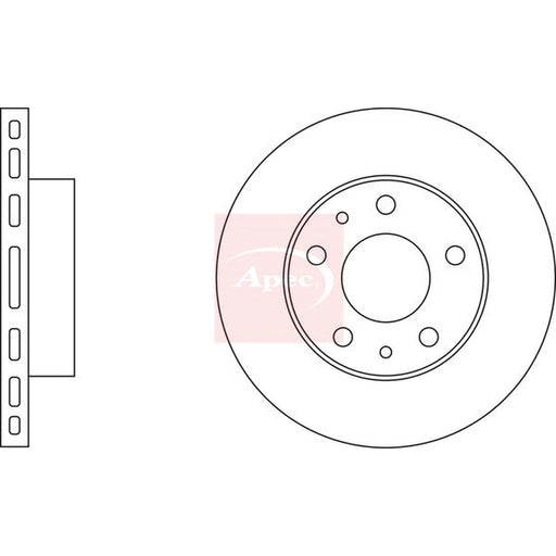 Apec 2 x Vented Front Brake Discs DSK925