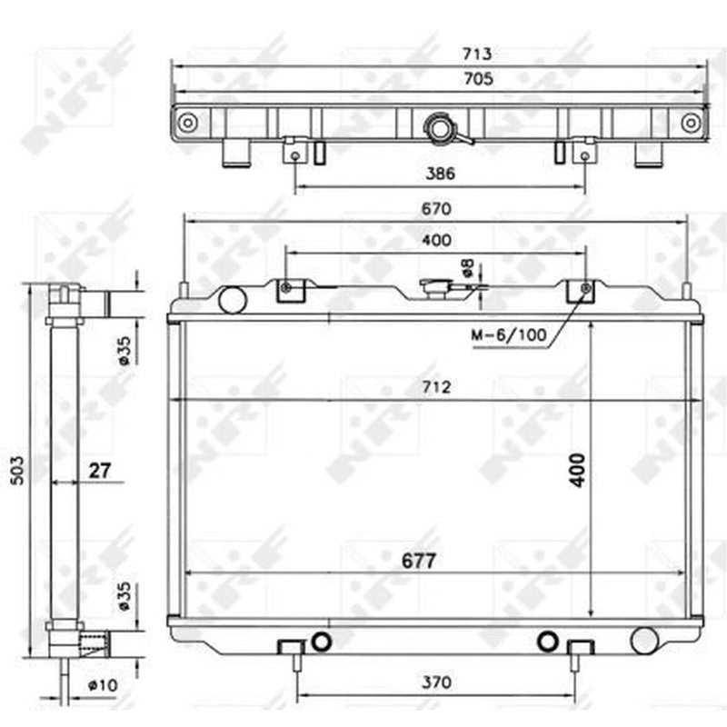 NRF Engine Radiator 56087