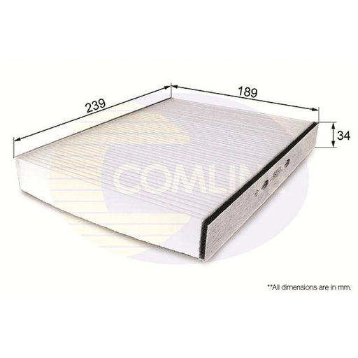 Comline Cabin Air Filter (Pollen Filter) EKF121