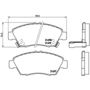 Brembo 4 x Front Brake Pad Set P28024