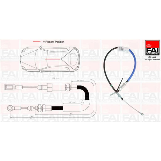 FAI Handbrake Cable Front FBC0021