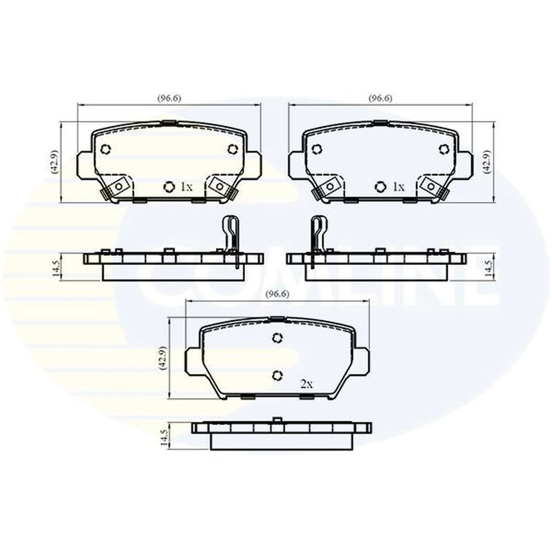 Comline 4 x Rear Brake Pad Set CBP33004