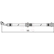 Apec Brake Hydraulic Hose Line Front Left HOS4048