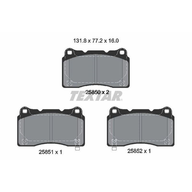 Textar Front Brake Pad Set 2585001
