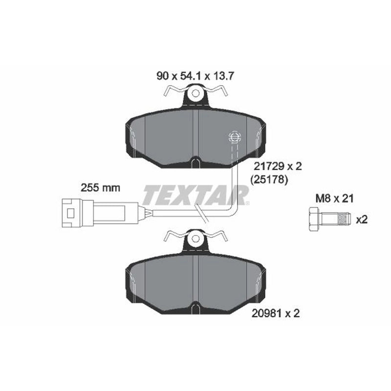Textar Rear Brake Pad Set 2172901