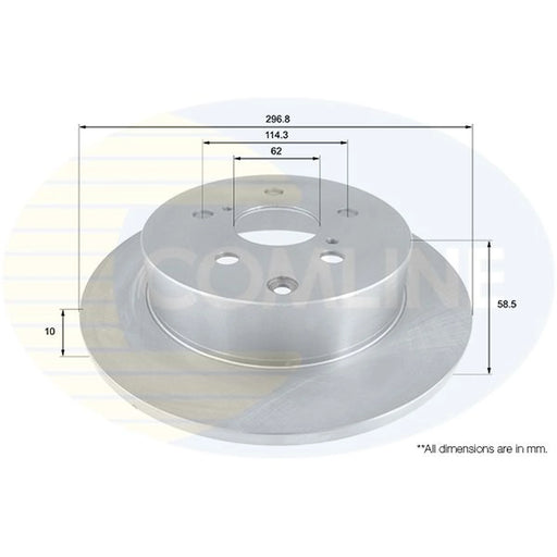 Comline 2 x Solid Rear Brake Discs ADC01153