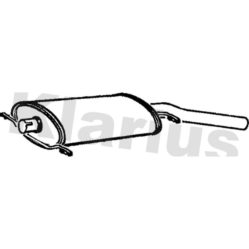 Klarius Box With Tail Pipe Rear VW198V