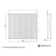 Blue Print Cabin Air Filter (Pollen Filter) ADBP250163
