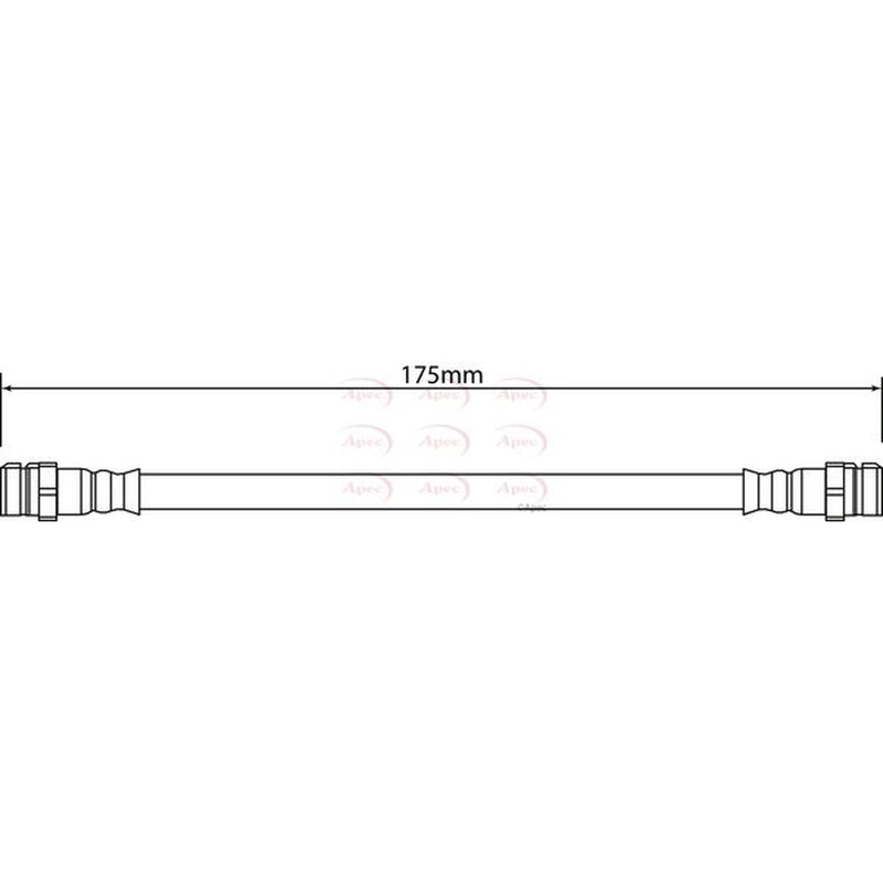 Apec Brake Hydraulic Hose Line Rear HOS4284