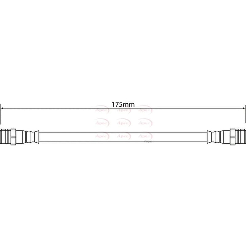 Apec Brake Hydraulic Hose Line Rear HOS4284
