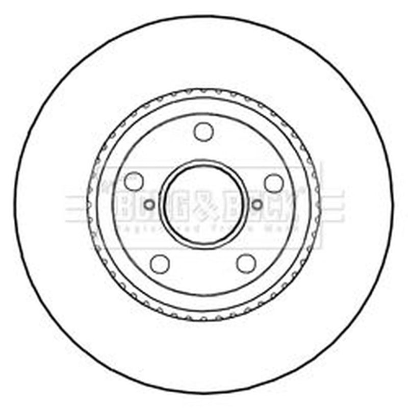 Borg & Beck 2 x Vented Front Brake Discs BBD5292