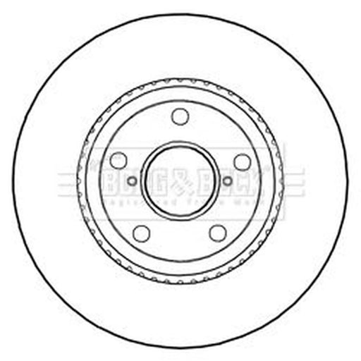 Borg & Beck 2 x Vented Front Brake Discs BBD5292
