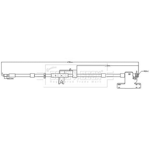 Borg & Beck Brake Hydraulic Hose Line Rear Right BBH8689