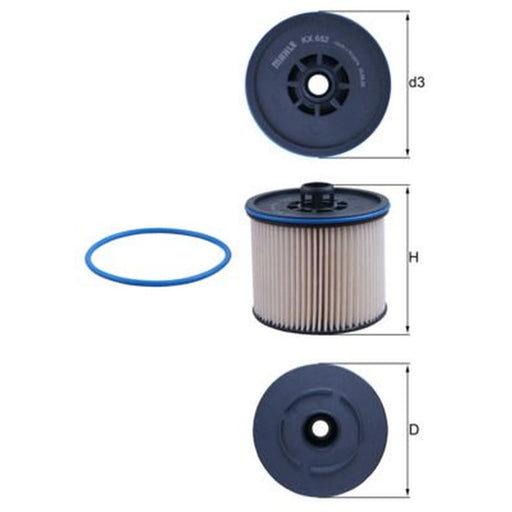 Mahle Fuel Filter Element KX 652D