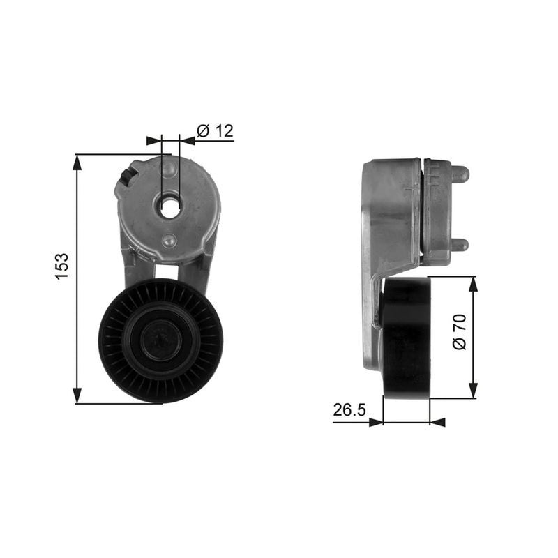 Gates Auxiliary Belt Tensioner T38163