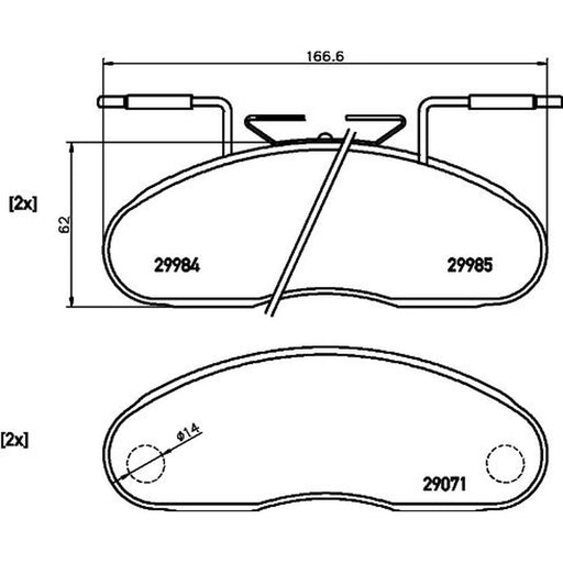 Mintex Front Brake Pad Set MDB1490
