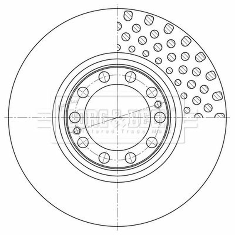 Borg & Beck 2 x Vented Front Brake Discs BBD32618