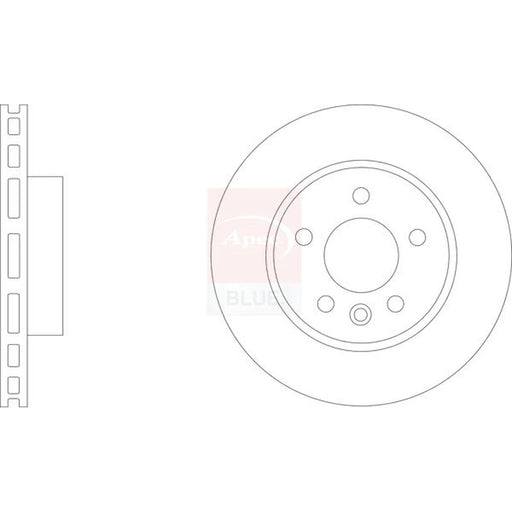 Apec 2 x Vented Front Brake Discs SDK7005