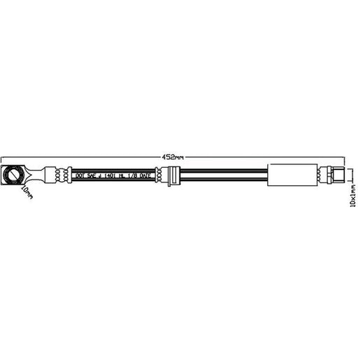 Abtex Brake Hydraulic Hose Line Front ABH1130