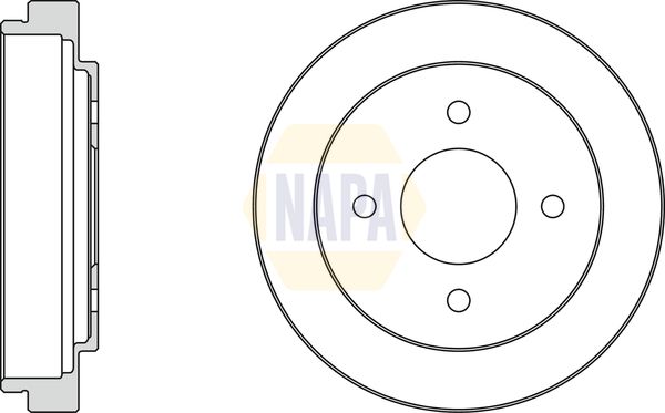 NAPA 2 x Brake Drums fits NISSAN