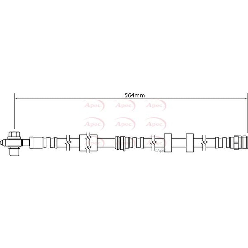 Apec Brake Hydraulic Hose Line Front HOS4293