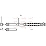Apec Brake Hydraulic Hose Line Front Right HOS3750