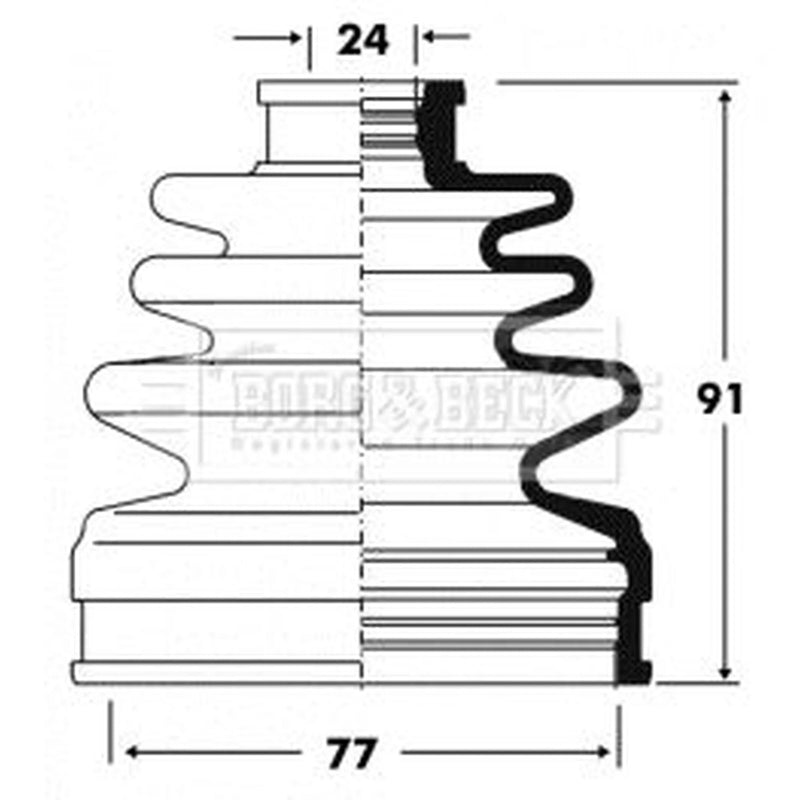 Borg & Beck Drive Shaft Bellow Kit Front Left BCB2840