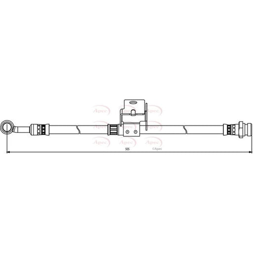 Apec Brake Hydraulic Hose Line Rear Right HOS3857