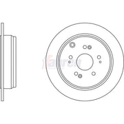 Fahren 2 x Solid Rear Brake Discs FBD6284