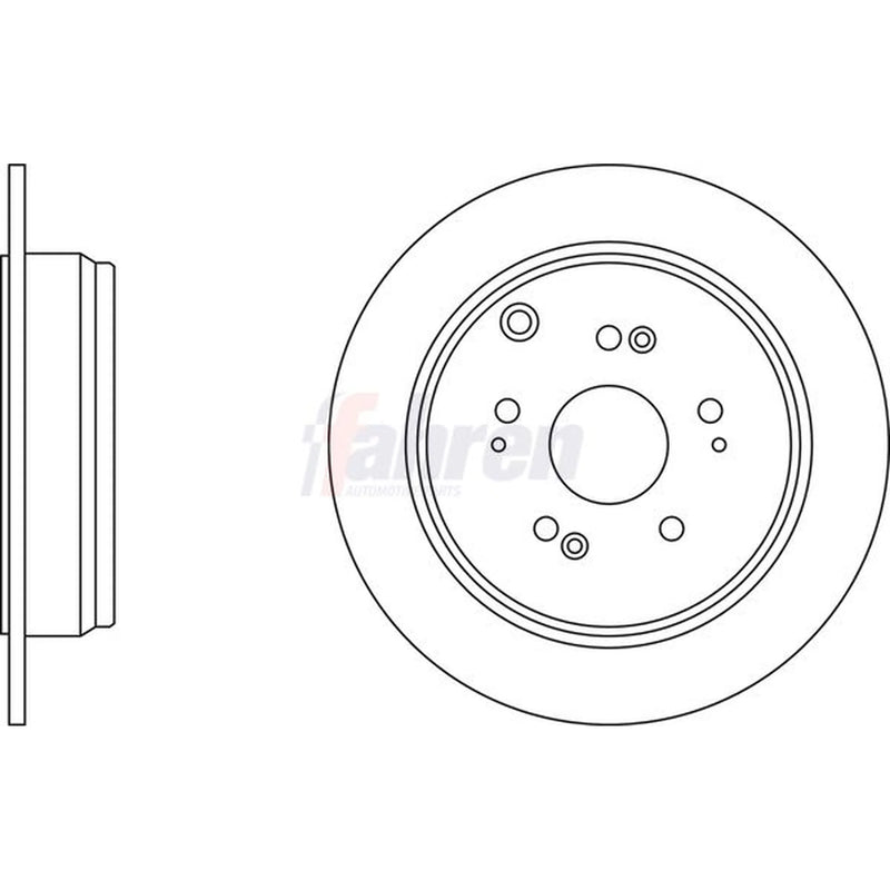 Fahren 2 x Solid Rear Brake Discs FBD6284
