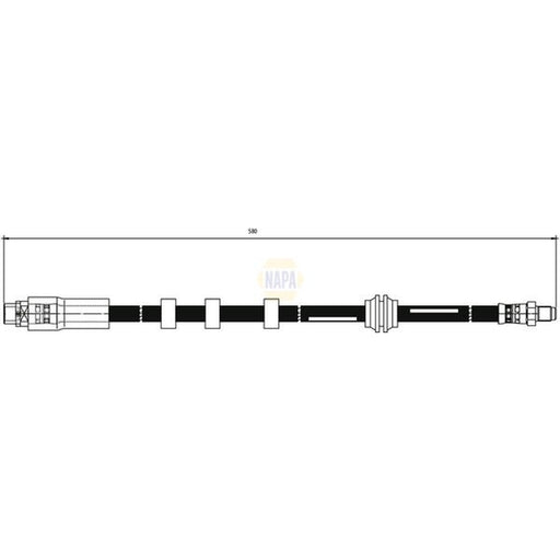 NAPA Brake Hydraulic Hose Line Front NBH1204