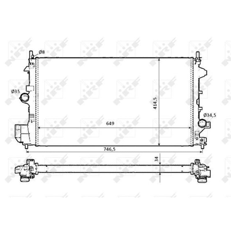 NRF Engine Radiator 58204