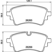 Brembo 4 x Rear Brake Pad Set P85185