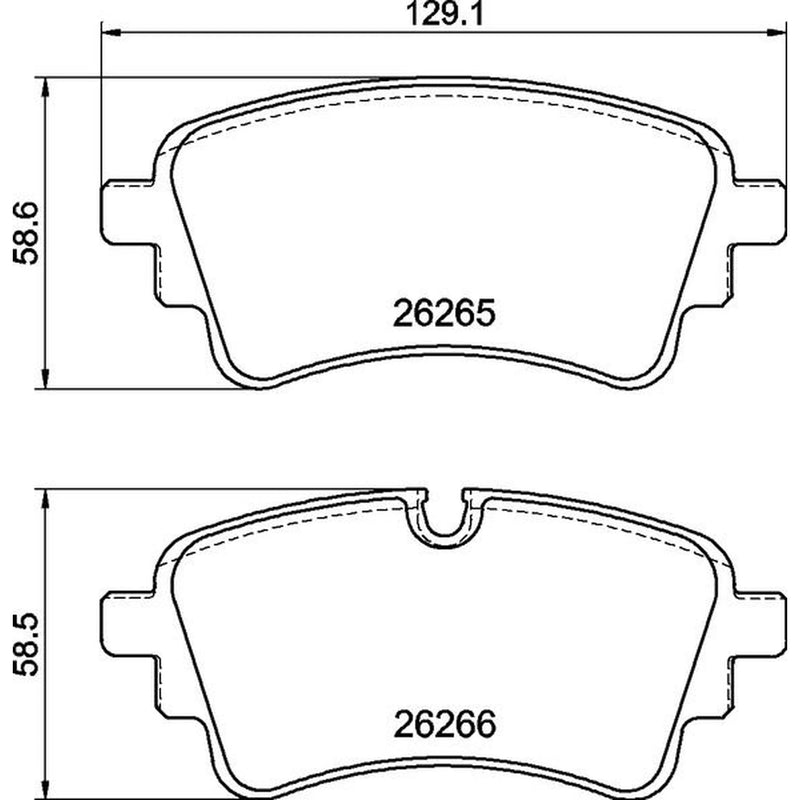 Brembo 4 x Rear Brake Pad Set P85185